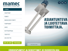 Tablet Screenshot of mamec.fi